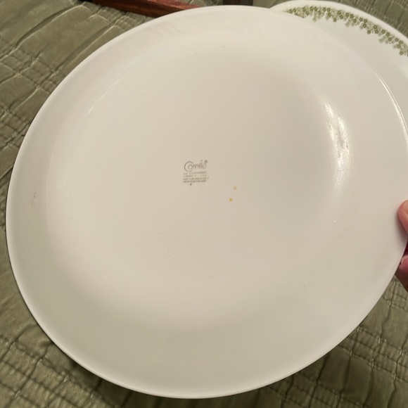CORELLE SPRING BLOSSOM Green Crazy Daisy Dinner Plates Set of 2 Green & White - Picture 3 of 9